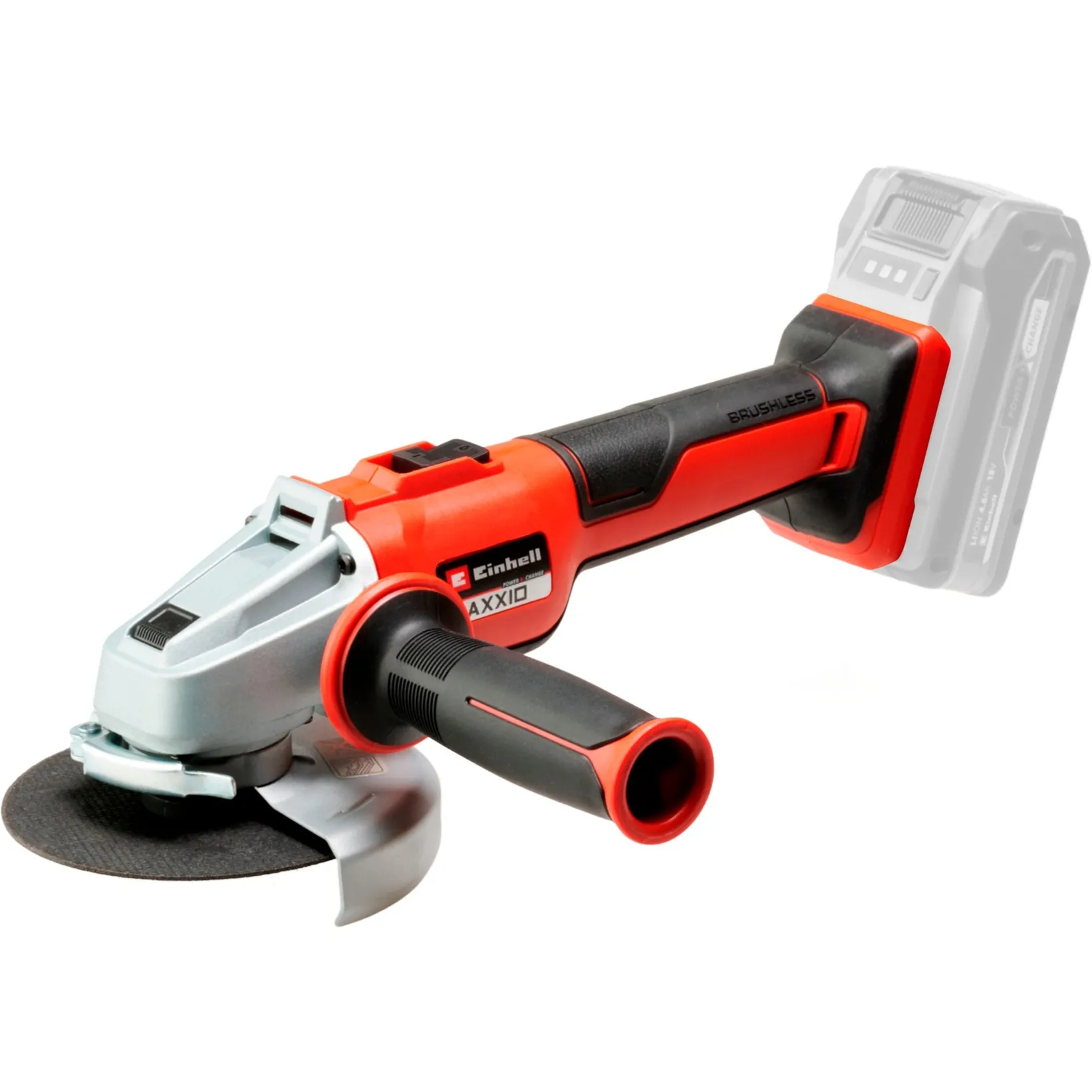 Einhell AXXIO accu haakse slijper 18/125 Q (Rood/zwart, Accu en oplader niet inbegrepen)
